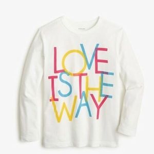 J Crew Crewcuts Girls Human Rights Campaign LOVE IS THE WAY T-Shirt Sz 12